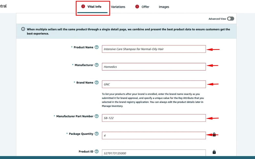 How to set up your  product listing