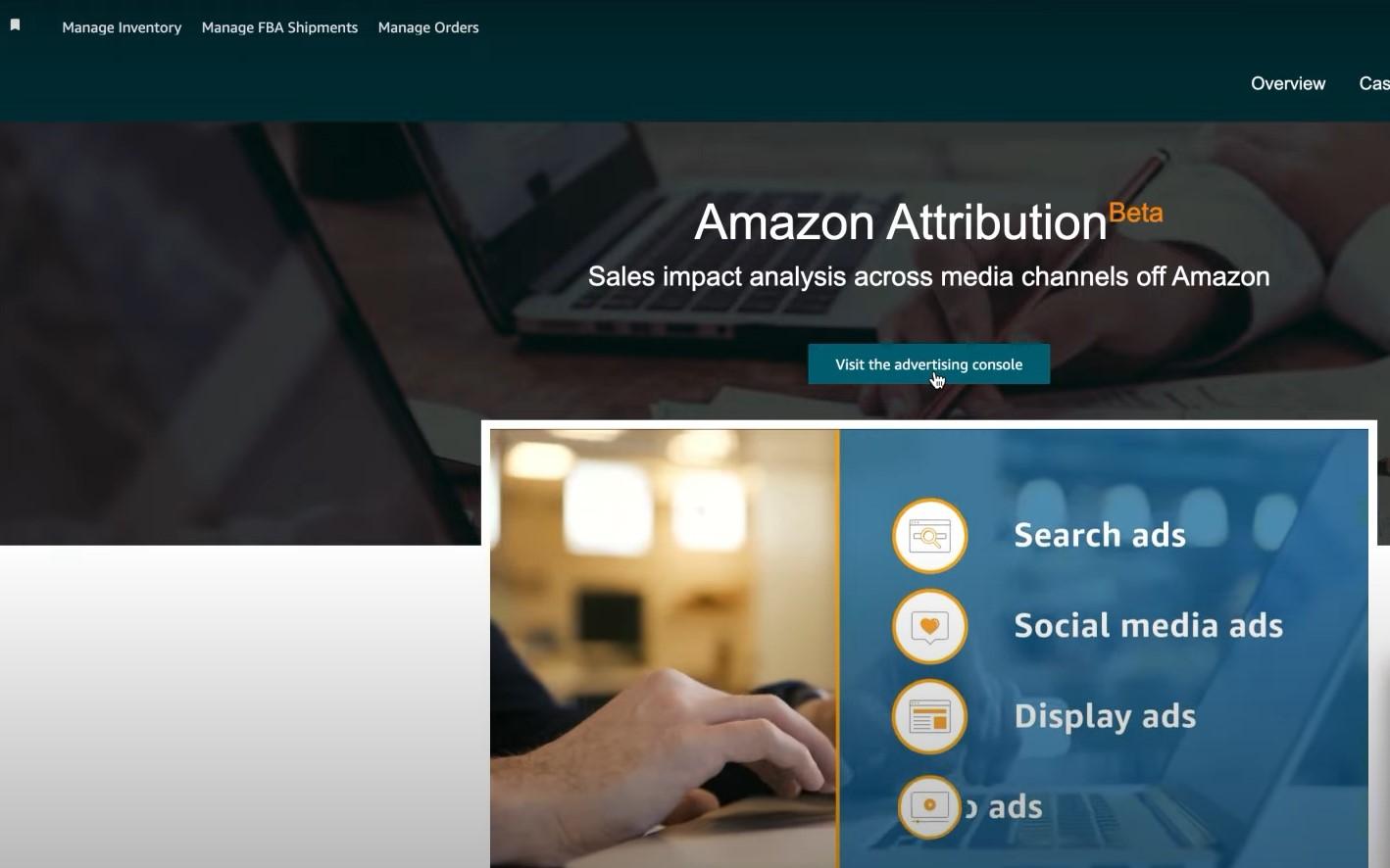 Create an amazon attribution account: